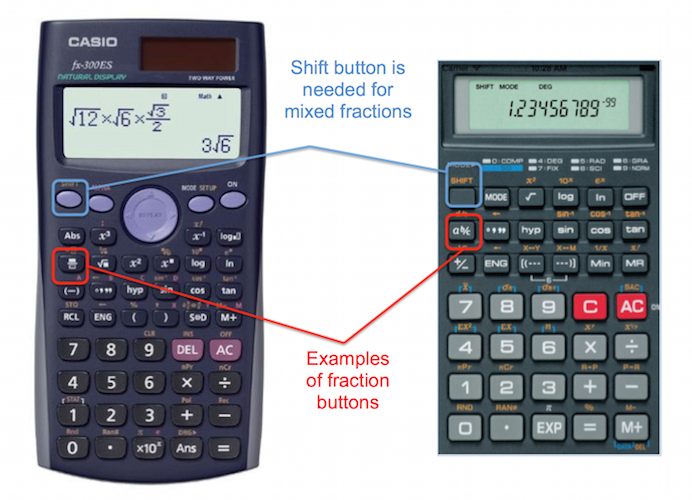 What Is The Fraction Sign On A Calculator