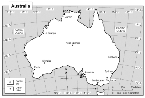 Australia Map With Scale